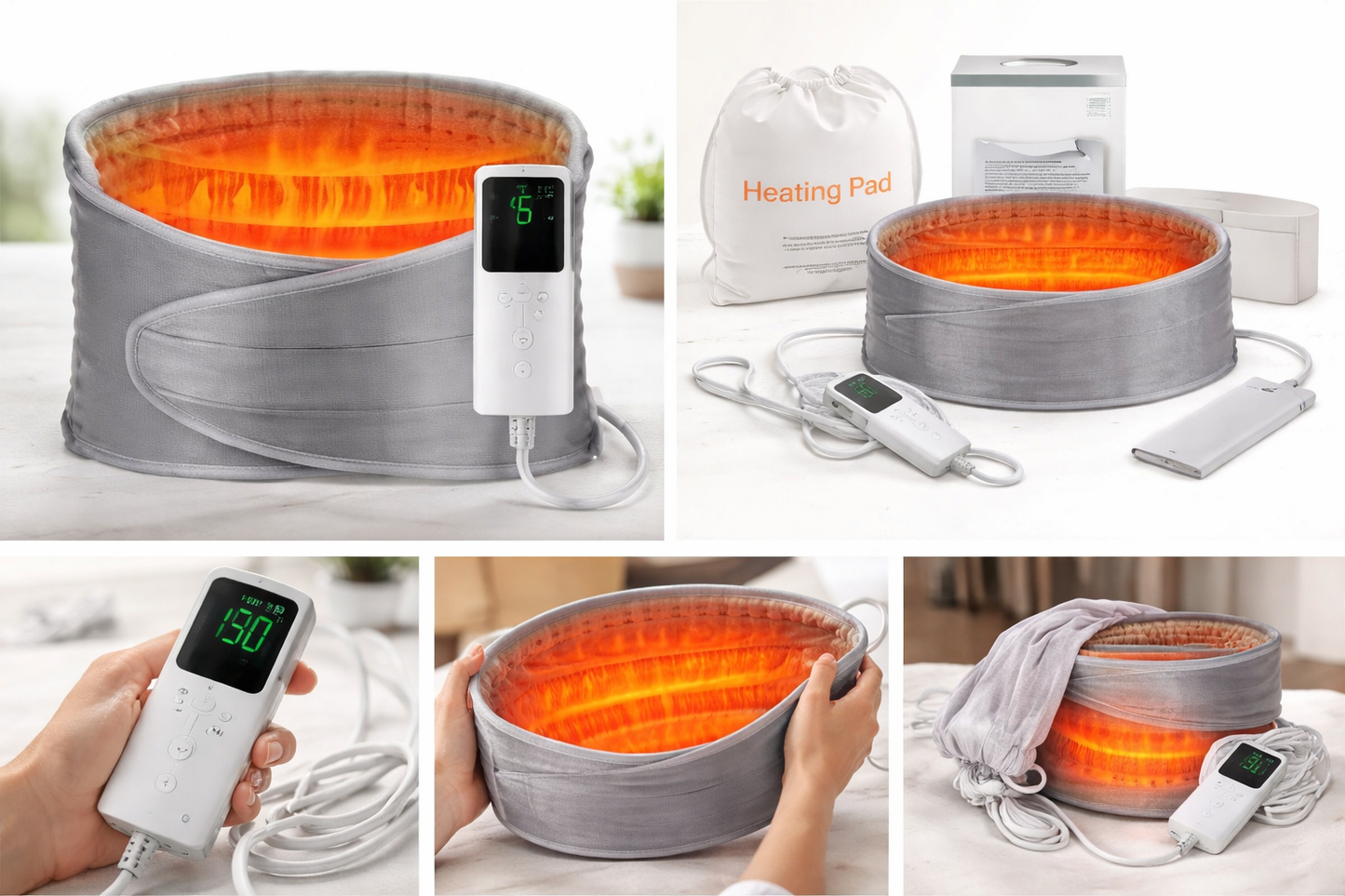 Heated Lumbar Belt – Back Pain Relief & Comfort